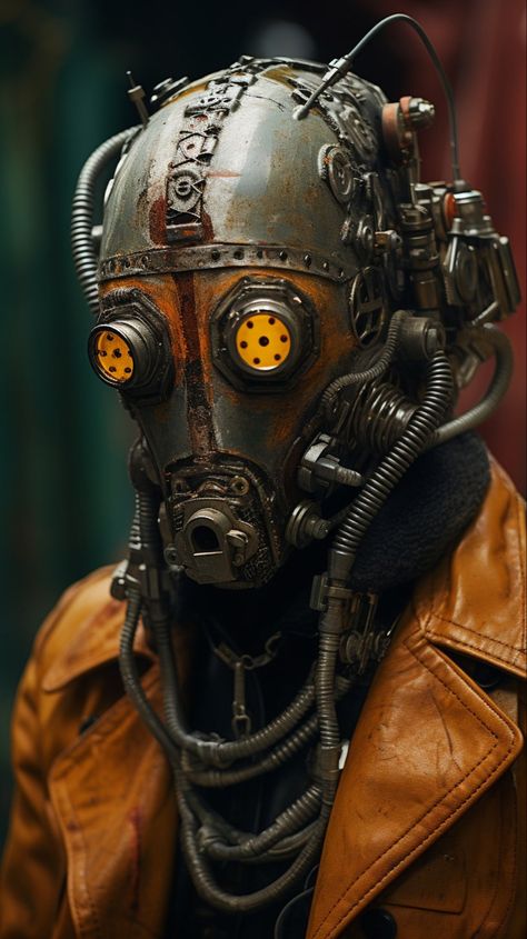 Steampunk Superhero, Toxic Wasteland, Steampunk Machine, Gas Mask Art, German Helmet, Mask Art, Post Apocalypse, Masks Art, Steampunk Art