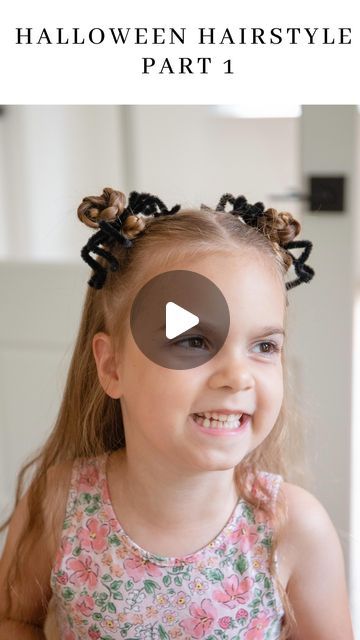 47K likes, 347 comments - its.lauren.reed op September 4, 2024: "It’s spooky season! How fun is this spider hairstyle?? 🕷️ You could do it as one big bun or as two space buns! You just need 4 pipe cleaners and a couple of hair ties!! More spooky season hairstyles to come 🎃 #halloweenhairstyles #halloweenhair #kidshairstyles #kidshair #momsofinstagram #hairstyles #hairtutorial #spookyseason #hairideas #halloween". Crazy Hair Day Spider Bun, Pumpkin Space Buns Hair, Toddler Spooky Hair Day, Kids Spider Hair, Halloween Bun Hairstyles, Crazy Hair Day Pumpkin Bun, Halloween Spider Hair Bun, Halloween Space Buns, How To Do Two Space Buns