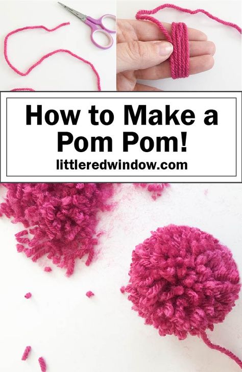 How to Make a Pom Pom New Pins Today Ideas, Winding Yarn, Crochet Blanket Stitch Pattern, Yarn Scraps, Diy Pom Poms, Window Crafts, Leftover Yarn, Cowl Knitting, Yarn Bracelets