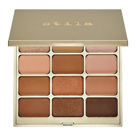 Now back to the medium price point picks — Stila’s Nouveau Natural Eye Shadow Palette — a solid go-to for anyone who hearts warm, earthy-brown tones. Plus, the chic gold packaging puts it over the edge — you can’t go wrong. Stila Nouveau Natural Eye Shadow Palette, $49. Sephora.com. Eyeshadow Palette Storage, Natural Eye Shadow, Drugstore Eyeshadow Palette, Red Eyeshadow Palette, Brown Eyeshadow Palette, Covergirl Eyeshadow, Natural Eyeshadow Palette, Colorful Eyeshadow Palette, Penyimpanan Makeup