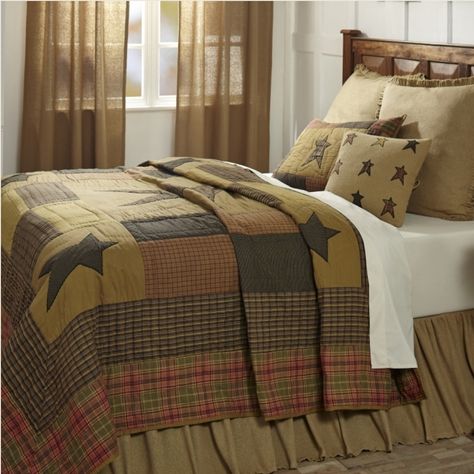 Stratton Quilted Bedding: Piper Classics Colonial Bedding, Rustic Country Bedroom, Mustard Bedding, Primitive Bedroom, Quilts Bedding, Country Bedding, Primitive Quilts, Fall Bedding, Vhc Brands