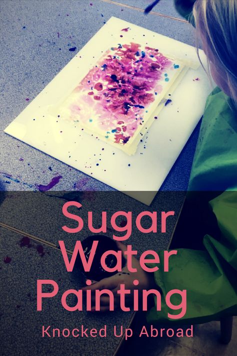 Sugar Painting, Preschool Painting, Montessori Art, Messy Art, Watercolor Designs, Kids Watercolor, Art Curriculum, Water Art, Art Activities For Kids