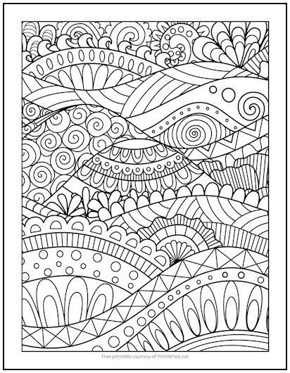 Swirl Coloring Pages, Entangled Coloring Pages, Thick Lined Coloring Pages, Zentangle Coloring Pages Printables, Middle School Coloring Pages, Coloring Pages Doodles, Colouring In, Coloring Pages Patterns, Hard Coloring Pages