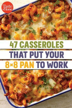 Easy Recipes For 2 Dinner, Casseroles For 8x8 Pan, Recipes For 8x8 Pan, Easy Work Dinners, Baking Pan Dinners, Get Well Meals Dinners Families, 8x8 Pan Dinner Recipes, 8x8 Freezer Meals, Main Dish Recipes For Two