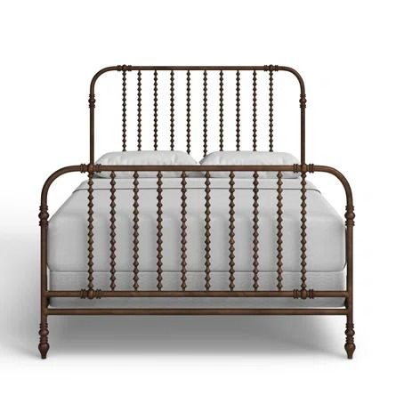 Birch Lane™ Earling Storage Standard Bed | Wayfair Metal Spindles, Spindle Design, Spindle Bed, Standard Bed, Four Poster, Adjustable Base, Upholstered Storage, Master Bedding, Flea Markets