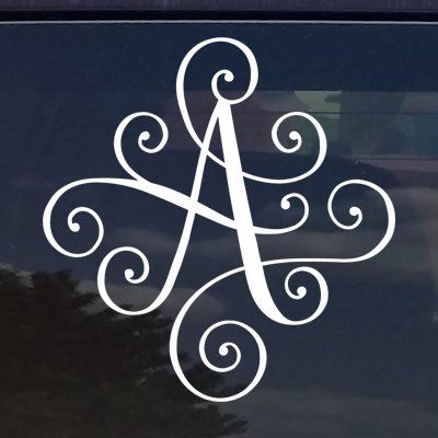 Amazon.com: CUSTOM ELEGANT SCROLL VINE NAME LETTER VINYL DECAL / BUMPER STICKER FOR CARS YETI CUP LAPTOP MONOGRAM (14 COLORS) (3" x 3" (Fits both YETI cups)): Home & Kitchen Fancy Monogram Decal, Scroll Letter, Alphabet Cake, Monogram Cups, Letter Decals, Wood Craft Patterns, Custom Car Decals, Monogram Vinyl Decal, Logo Design Inspiration Creative