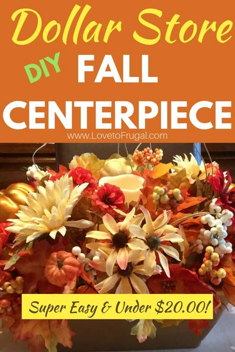 Fall Dining Room Table Decor, Fall Centerpieces For Table Diy, Thanksgiving Dinner Table Decorations, Thanksgiving Centerpieces Diy, Fall Centerpieces Diy, Fall Dining Room Table, Dollar Tree Centerpieces, Room Table Decor, Fall Dining Room