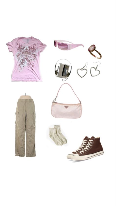 Outfit Collage, Swag Outfits For Girls, 2000s Fashion Outfits, Pink Outfits, Teenage Fashion Outfits, 2000s Fashion, Fit Inspo, Dream Clothes, Types Of Fashion Styles