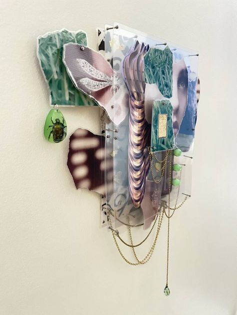 Fine Art Installation, Stained Glass Collage, Moksha Patam, Moth Collage, Ceramic Collage, Multidisciplinary Art, 3d Collage Art, Paper Art Installation, Textile Installation