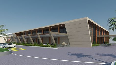 Convention Hall Design on Behance Convention Hall Elevations, Convention Hall Architecture, Function Hall Design Ideas, Convention Centre Design, Function Hall Elevation Design, Barangay Hall Design, School Hall Design, Meeting Hall Design, Banquet Hall Design Exterior