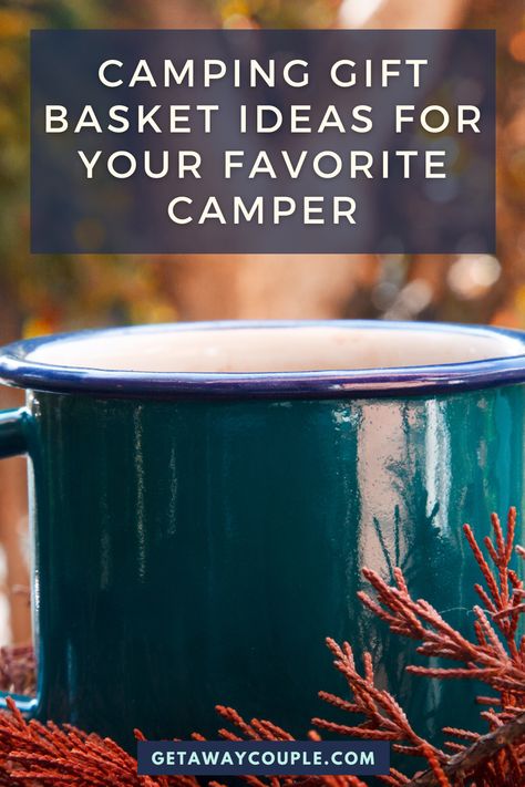 Are you starting your Christmas gift shopping for your favorite camper? We've got you covered with these camping gift basket ideas. Camping Gift Basket Ideas For Your Favorite Camper Camping Basket Ideas, Camping Auction Basket Ideas, Diy Camping Gifts Ideas, Campfire Gift Basket Ideas, Couples Gift Basket Ideas, Fire Pit Gift Basket, Couple Gift Basket Ideas, Camper Gift Ideas, Camping Gift Basket Ideas