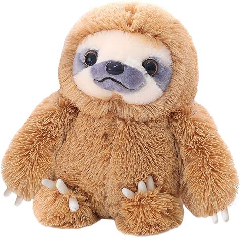 Winsterch Cute Sloth Stuffed Animal Toy,Small Plush Sloth Tedy Bear Stuffed Animal Toys for Kids Birthday Gift Baby Doll (15.7 Inches, Brown) extra cuddle fuzzy fluffy cream found in various sizes and colors. gifts to children and adults beloved comforting and playful qualities. stuffie plushy plushie fuzzy monster camel tan light brown amazon prime! Sloth Teddy, Sloth Birthday, Large Stuffed Animals, Sloth Bear, Sloth Stuffed Animal, Big Plush, Teddy Bear Stuffed Animal, Cute Sloth, Kawaii Animals