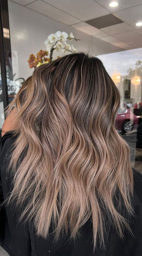 Brown Foils In Blonde Hair, Bridal Balayage Hair, Ash Brown Hair With Blonde Balayage, Brunette To Blonde Ombre Balayage, Dark Brown Hair With Balayage Blonde, Cool Toned Brown Balayage, Blonde Balayage Vs Highlights, Beige Balayage On Brown Hair, Blonde To Brunette Balayage