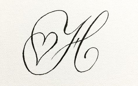 Cursive H, Handwriting