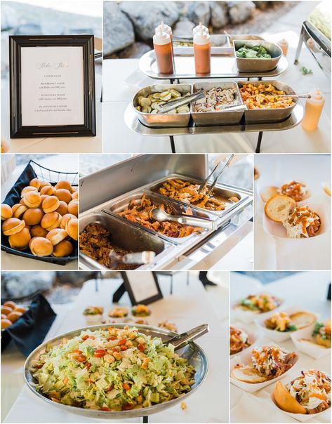 Slider Bar Wedding Reception, Sliders For Wedding Reception, Soup And Sandwich Wedding Reception, Slider Bar Wedding, Sandwich Wedding Reception, Finger Foods For Wedding Reception, Food At Wedding, Graduation Party Buffet, Afternoon Wedding Reception