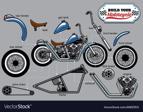 Beer Cap Art, Motos Bobber, Clever Logo Design, Motorcycle Mechanic, Motorbike Parts, Game Graphics, Harley Davidson Chopper, Chopper Bike, Barbie Diorama