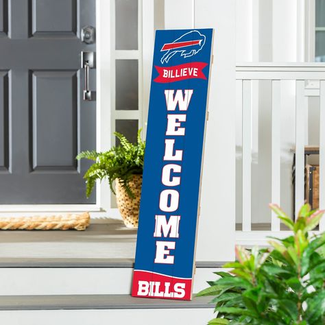 Buffalo Bills Wood Sign, Leaner Boards, Buffalo Bills Stuff, Giant Wall Art, Welcome Wall, Fan Sign, Fan Signs, Accent Chairs For Sale, University Of Kansas