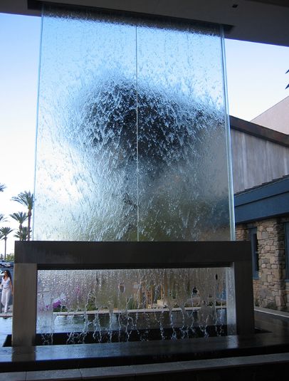 Indoor Outdoor Water Feature, Spa Water Feature, Fountain Wall, Water Curtain Wall, Flowing Water, Water Installation, Atrium Water Feature, Water Wall, Glass Water Wall