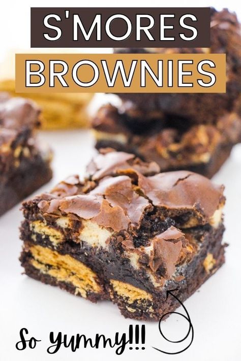 Dessert Smores, Brownies Fudgy, Smores Brownies, Glutenfri Baking, Baking Recipes Cookies, Favorite Dessert Recipes, Best Brownies, Brownies Recipe, Fudgy Brownies