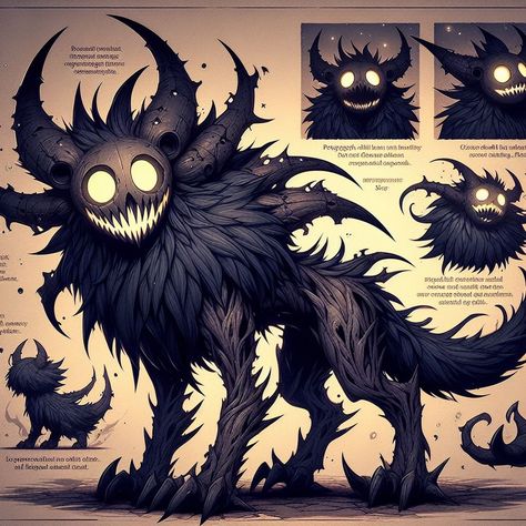 Multi Headed Monster, Fantasy Monster Art Mythical Creatures, Mythical Monsters Art, Scary Fantasy Creatures, Beast Drawing Monsters, Fantasy Monster Design, Fantasy Monster Concept Art, Demon Creature Design, Dark Mythical Creatures