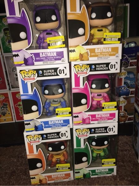 Funko Pops Collection, Rainbow Batman, Disney Funko Pop, Batman Bedroom, Star Wars Funko Pop, Marvel Funko Pop, Batman Painting, Best Funko Pop, Batman Merchandise