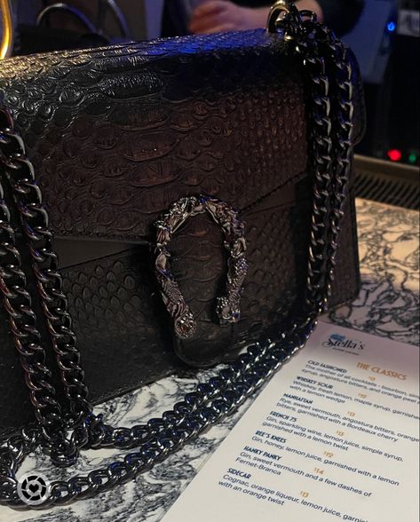 Gucci Black Purse, Luxury Gucci Crossbody Shoulder Bag, Gucci Snake Bag, Black Gucci Bag, Black Gucci Purse, Luxury Snake Print Shoulder Bag For Daily Use, Gucci Snake, Snake Purse, Snake Bag