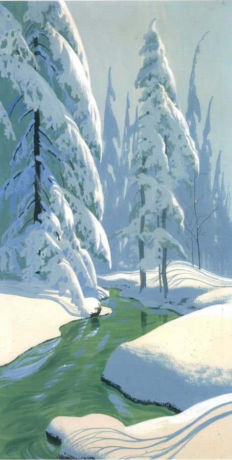 TAG Blog: Ralph Hulett Christmas Ralph Hulett Christmas, Ralph Hulett, Eyvind Earle, Personaje Fantasy, Illustration Noel, Snowy Forest, Snow Scenes, Winter Art, Environment Design