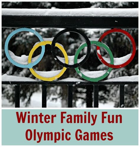 Winter Family Fun Olympic Games - Here are some tips and activities to keep your family moving and be less sedentary during the Winter Olympics Olympic Idea, Outside Games, Olympic Party, Winter Play, Jordyn Wieber, Winter Olympic Games, Olympic Gymnastics, Winter Family, Family Diy