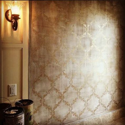 Trellis Wall Stencil, Tuscan Bedroom, Trellis Wall, Large Trellis, Damask Wall Stencils, Floor Stencils, Damask Wall, Sunshine Village, Royal Design Studio Stencil