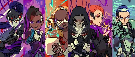 Overwatch Talon, Sombra Overwatch, Overwatch Funny, Overwatch Comic, Nightmare Moon, Overwatch Fan Art, Overwatch 2, Fandom Games, Cartoon Art Styles