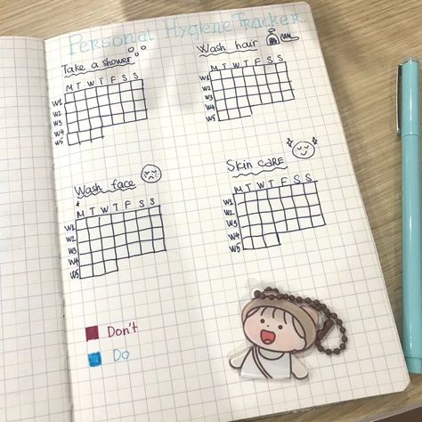 Shower Tracker, Hygiene Tracker, Hire Care, Routine School, Morning Routine School, Goal Charts, Habit Tracking, Notebook Ideas, Journal Writing Prompts