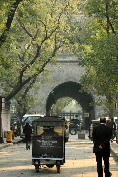 Old City Xi'an. Shaanxi Province, PR China. The Walled City. Once the starting point for caravans trading with the west. Xi An China, China Countryside Aesthetic, Xian China, China Town Aesthetic, Ancient Chinese City, Furong Town China, China Ancient Town, China City, Walled City