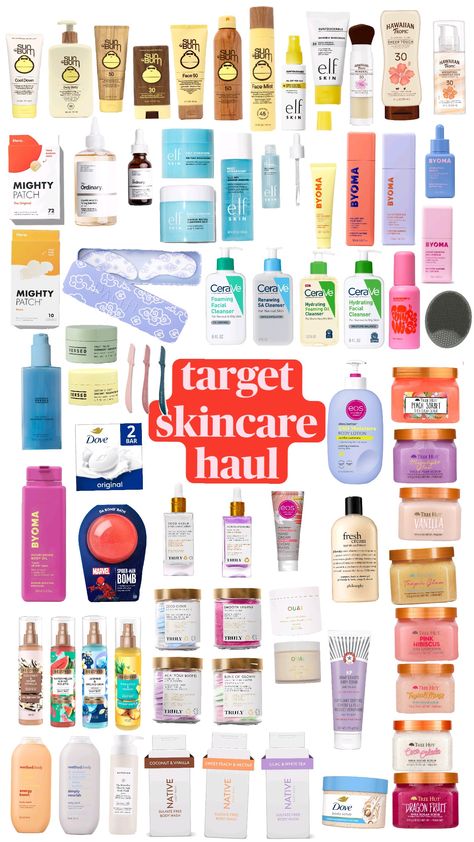 #skincare #bodycare #target #truely #treehut #versed #eos #sunbum #haiiwiantropics #mightypatch #cerace #byoma #pacifica #philosphy #spiderman #elf #the ordinary #beloved #byoma Target Finds Skin Care, Target Finds Beauty Products, Best Drugstore Products, Preppy Products, Overnight Skin Care, Skincare Items, Hawaiian Tropic, Target Finds, Skin Care Makeup