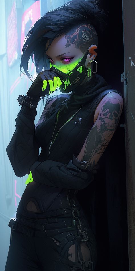 Cyberpunk Cosplay Diy, Female Cyberpunk Oc, Cyberpunk Character Concept Art, Cyberpunk Aesthetic Character, Cyberpunk Woman Character Art, Cyberpunk Character Art Female Neon, Cyberpunk Female Oc, Cyberpunk Girl Character Design, Female Cyberpunk Character Art