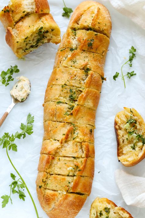 Easy Garlic Bread Baguette - My Morning Mocha Baguette, Garlic Baguette Recipe, French Baguette Garlic Bread, Baguette Bread Ideas, Quick Baguette Recipe, Baguette Garlic Bread, Homemade Baguette Recipe, Garlic Bread Baguette, Garlic Baguette