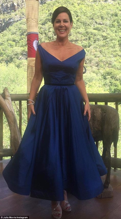 Julia Morris, 47, dazzled in a beautiful Philippa Galasso ball gown Julia Morris, Get Me Out Of Here, A Celebrity, Hottest Celebrities, Dream Dress, Ball Gown, Evening Wear, Favorite Celebrities, A Dream