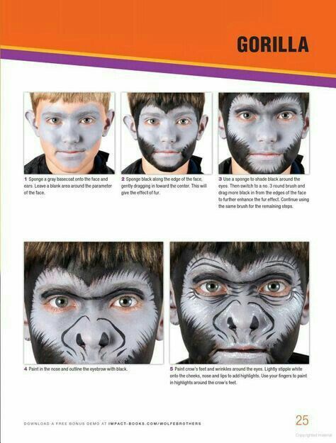 Pin by Linda Reams Leatherman on Kids Face Paint | Face painting, Face painting designs, Face painting tutorials Gorilla Face Paint, Face Painting Ideas For Kids, Gorilla Face, Obličejové Masky, Animal Face Paintings, Painting Ideas For Kids, Face Painting Tips, Face Painting Ideas, Face Painting Tutorials