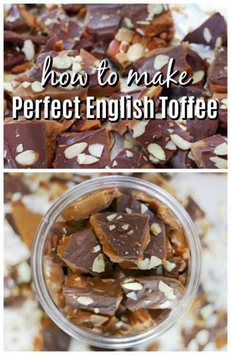 If you've ever felt intimidated by candy making, give this English toffee recipe a try. Our recipe will help you get it right the first time. English Toffee Recipe, How To Make Toffee, Chocolate Dipping, Easy Toffee, Recipe For Beginners, Homemade Toffee, Almond Toffee, Christmas Candies, Toffee Candy