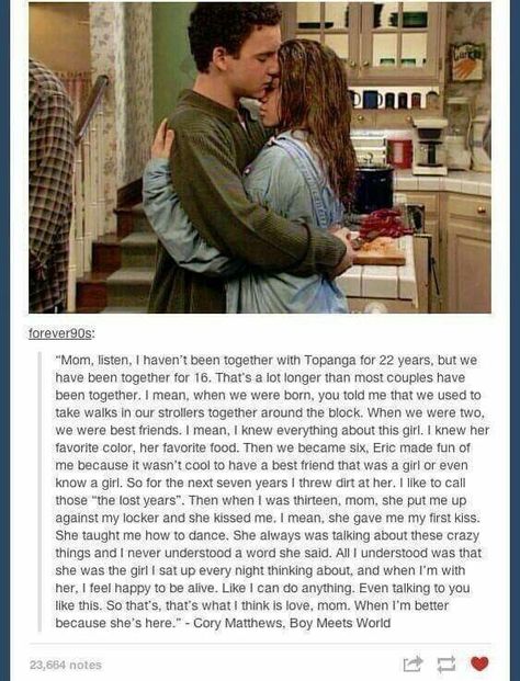 Boy Meets World Quotes, Cory And Topanga, Disney Tv, The Lone Ranger, World Quotes, Boy Meets World, Sister Quotes, Tv Quotes, Girl Meets World