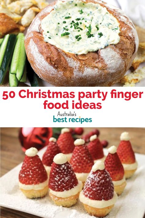 Throwing a Christmas party? Serve up these delicious appetisers to feed a crowd. Australian Appetizers, Christmas Finger Food Ideas For Parties, Australian Christmas Food, Party Finger Food Ideas, Christmas Party Buffet, Christmas Party Finger Foods, Party Finger Food, Christmas Party Menu, Christmas Canapes