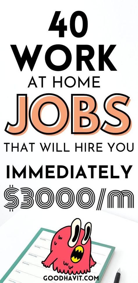 40 work at home jobs that will hire you immediately Work From Home Craft Jobs, Clickworker Work At Home Jobs, Part Time Wfh Jobs, Entry Level Work From Home Jobs, At Home Jobs That Pay Well, Entry Level Remote Jobs, Amazon Job, Wfh Jobs, Typing Jobs From Home