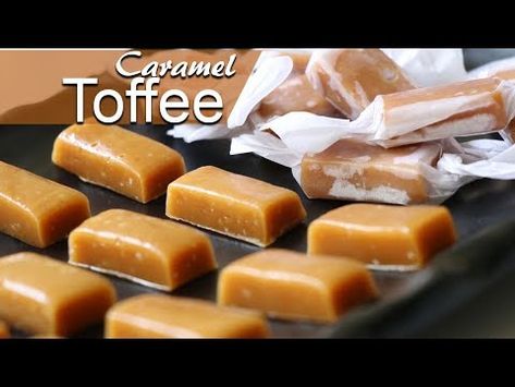 To make chewy caramel toffee at home, follow this simple and easy recipe video by… The post Chewy Caramel Toffee Recipe appeared first on Recipe book. Toffee Peanuts Recipe, Caramel Toffee Recipe, Toffee Apples Recipe, Torrone Recipe, Toffee Dip, Toffee Dessert, Chewy Toffee, Chewy Caramel, Homemade Toffee