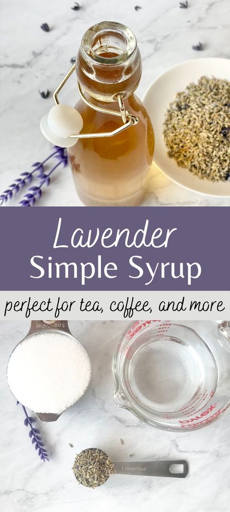 Lavender Simple Syrup Recipe, Lavender Simple Syrup, Magical Tea, Simple Syrup Recipe, Lavender Recipes, Lavender Syrup, Simple Syrup Recipes, Homemade Syrup, Herbal Recipes