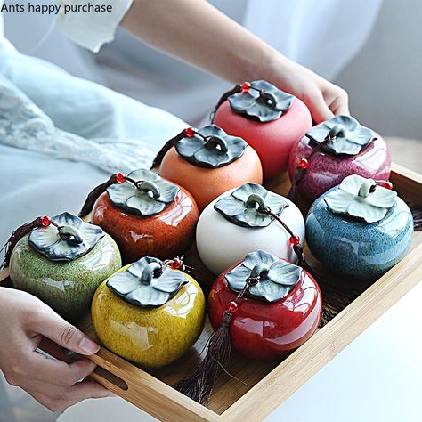 Smarter Shopping, Better Living! Aliexpress.com Persimmon Fruit, Coffee Jars, Ceramic Canister, Tea Jar, Spice Storage, Tea Storage, Tea Canisters, Tea Tins, Ceramic Jars