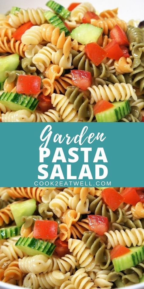 Cold Pasta Salad Recipes Healthy, Summer Pasta Salad Recipes Cold, Healthy Cold Pasta Salad, Light Pasta Salads, Easy Cold Pasta Salad, Cold Pasta Recipes, Oil And Vinegar Dressing, Garden Pasta Salad, Cucumber Pasta Salad