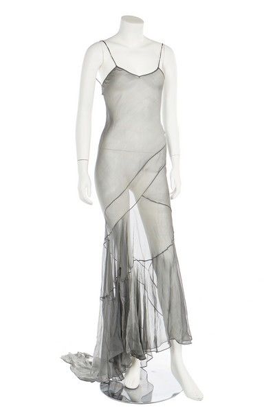 Sheer Chiffon Skirt, Sheer Gown Haute Couture, John Galliano Slip Dress, Vintage Sheer Dress, John Galliano 90s, John Galliano Dress, Galliano Dress, Bias Dress, Mesh Dresses