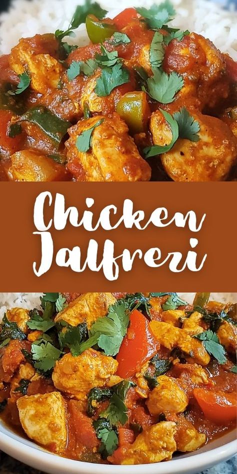 Craving a quick, spicy meal? Try this Spicy Chicken Jalfrezi, a flavorful stir-fry made with tender chicken, peppers, and bold spices. 🌶️🍗 Perfect for busy weeknights or when you want to spice things up! Ready in under 30 minutes, this dish is a delicious way to enjoy a homemade curry. Pin now for your next dinner idea! #ChickenJalfrezi #IndianCuisine #SpicyChicken #QuickMeals #CurryRecipes 📌 Get the full recipe and start cooking today! Savoury Chicken Recipes, Spicy Chicken Cutlets, Chilli Chicken Recipe Indian, Spicy Chicken And Rice, Chicken With Bell Peppers, Chicken Jalfrezi Recipe, Jalfrezi Recipe, Chicken Jalfrezi, Chicken Peppers