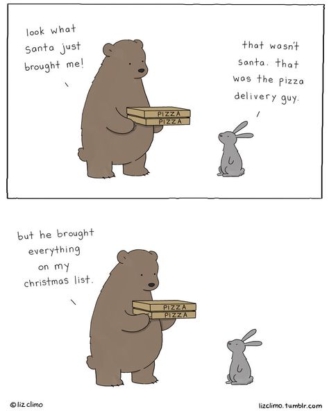 Simpsons Animator Illustrates Awkward Everyday Lives Of Lovable Animals, Amasses 619k Instagram Followers Liz Climo Comics, Liz Climo, Funny Christmas Pictures, Funny Animal Comics, Witty Jokes, Cute Animal Illustration, Santa Baby, Cute Comics, A Pumpkin