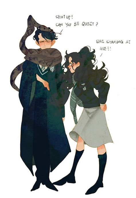 Bellatrix And Tom Riddle, Tom And Harry Fanart, Tom Riddle Fanart, Tom Riddle Fan Art, Lost Soulmate, Harry Potter Illustrations, Severus Rogue, Harry Potter Artwork, Harry Potter Comics