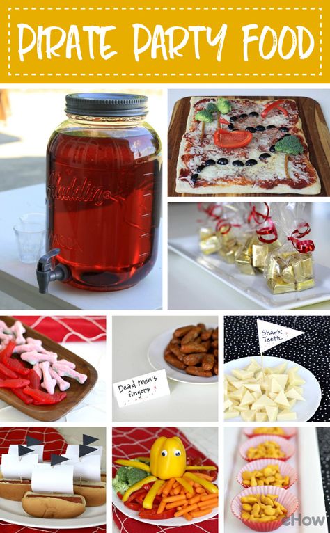 Pirate Meal Ideas, Pirate Themed Charcuterie Board, Talk Like A Pirate Day Food, Food For Pirate Party, Pirate Birthday Food Ideas, Pirate Themed Food Snacks, Pirate Themed Appetizers, Pirate Snack Ideas, Pirates Of The Caribbean Themed Food